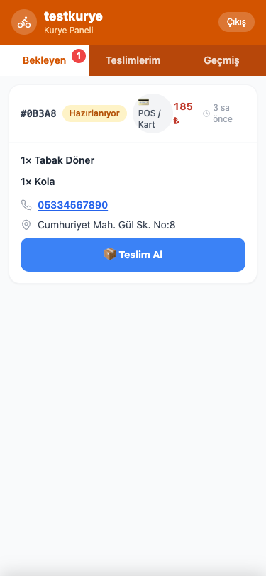 Kurye Paneli